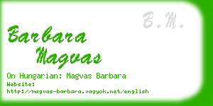 barbara magvas business card